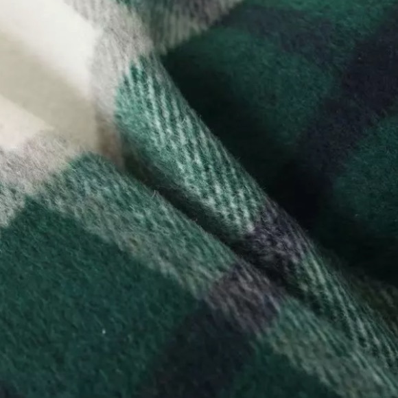 SOLD OUT Green Plaid Oversized Flannel Shacket Shirt Jacket - Picture 7 of 14